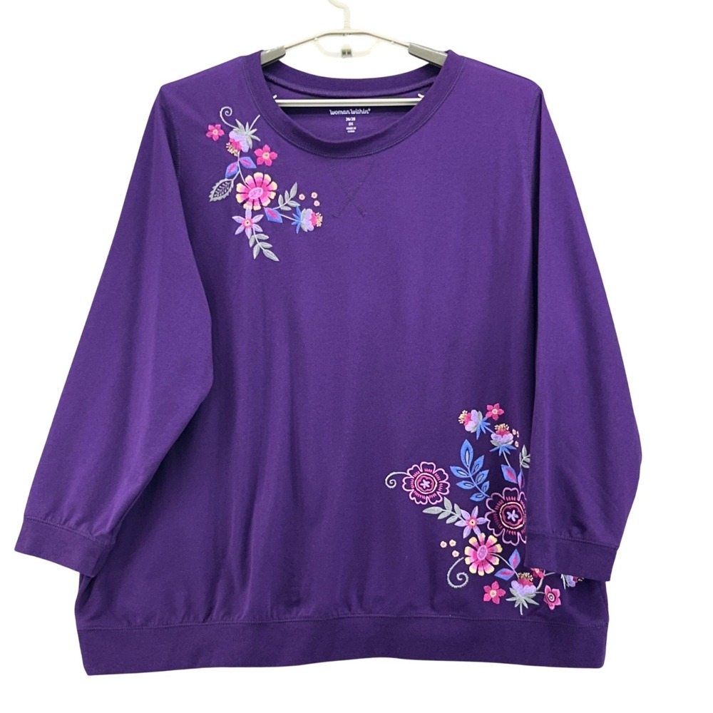 Woman Within Sweatshirt Purple 2x‎